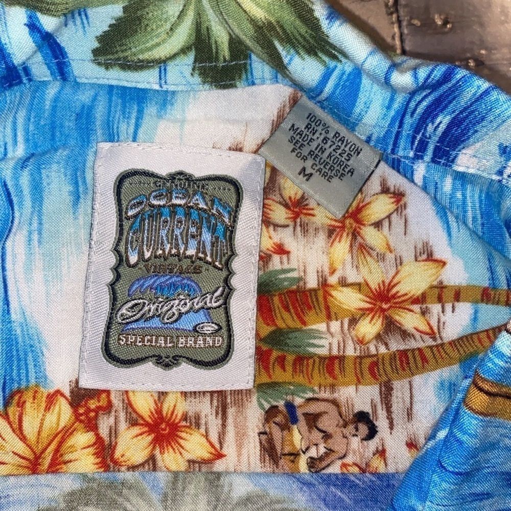 Ocean Current vintage button down Hawaiian shirt size medium - Picture 6 of 6